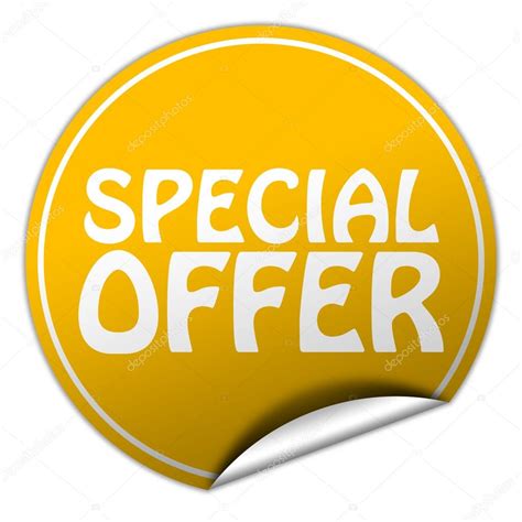 Special Offer Yellow Sticker On White Background — Stock Photo