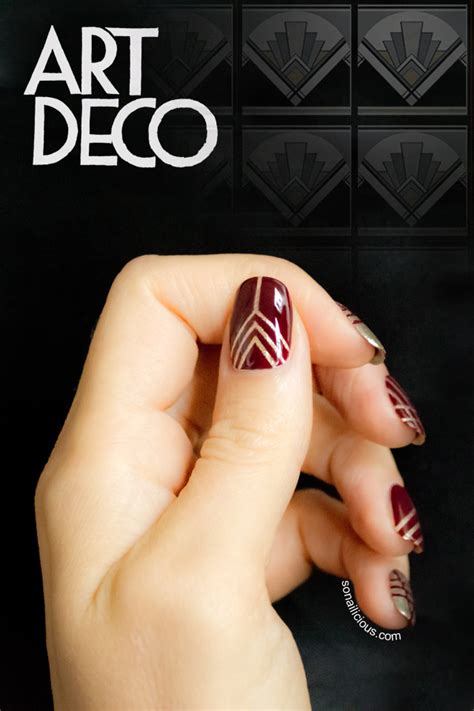 Art Deco Nails 28 Days Of Sonailicious Nails Day 28