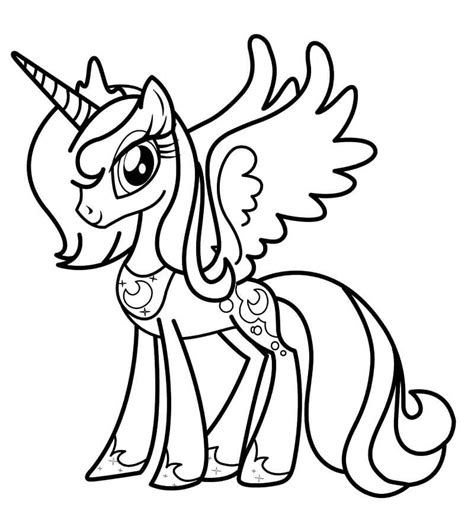 Dibujos De Princesa Celestia 6 Para Colorear Para Colorear Pintar E