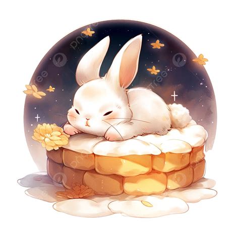 Jade Rabbit Moon Cake Mid Autumn Illustration Jade Rabbit Moon Cake