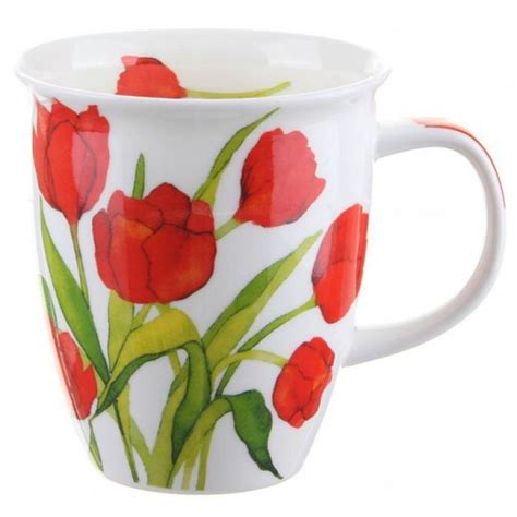 Dunoon Flora Tulip Nevis Shape Mug Temptation Gifts Mugs Stash Tea