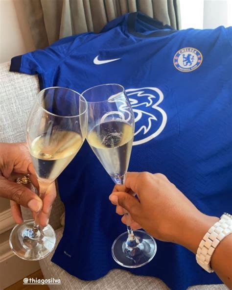 And she told her instagram fans she is working on convincing blues ace silva, 36. Thiago Silva and wife Isabelle toast to Chelsea transfer ...
