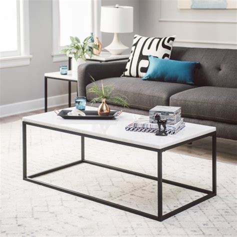 Belham Living Sorenson Coffee Table With Marble Top Nss Coffee Table