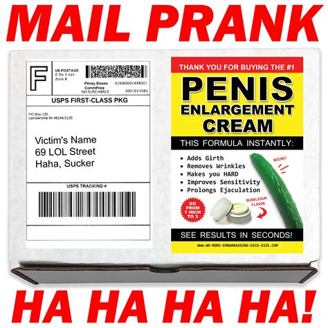 Prank Mail Penis Enlargement Cream Prank Box Gag Gift Funny Etsy