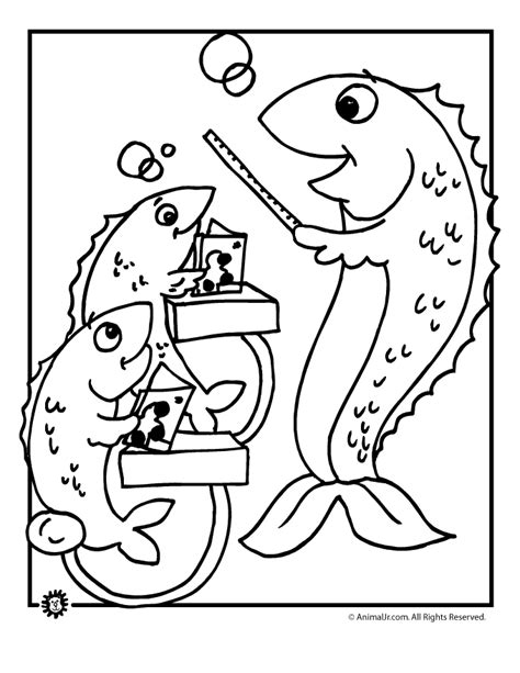 Coloring Pages School Animals Coloring Home