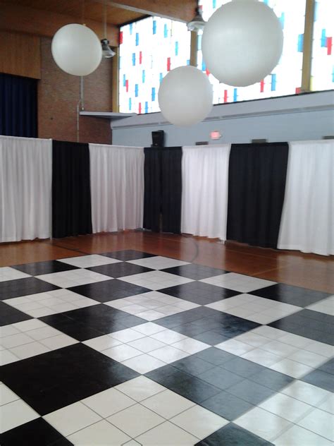 Dance Floor Black And White Sterling Party Rentals