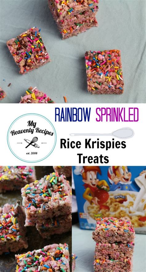 Rainbow Rice Krispies Treats My Heavenly Recipes