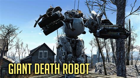 Giant Death Robot Fallout 4 New Automatron Dlc Youtube