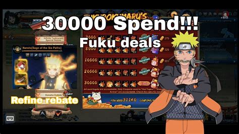 30000 Fuku Deals Spend 11 Lvl Refine And Charm Rebate Naruto Online