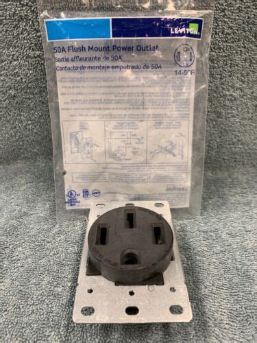 Leviton 279 S00 50 Amp 125250v Nema 14 50r 3p 4w Flush Mounting