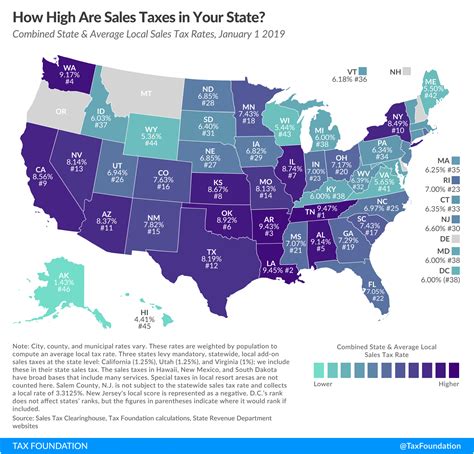 State And Local Sales Tax Rates 2019 State Sales Tax 2019 Sales Tax