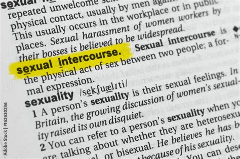 Highlighted English Word Sexual Intercourse And Its Definition At The