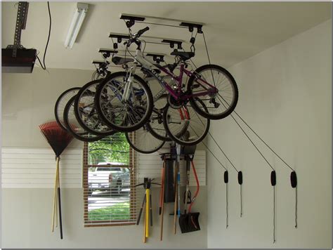 Innovative ideas, most of the time i have to struggle to store my bike for the shortage of place. Ceiling mounted bike storage | Bicycle storage, Bicycle ...