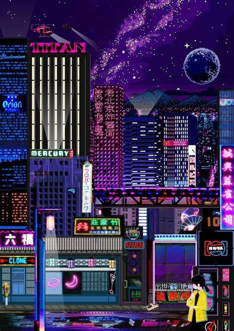 Pin By Mightytankboy On Neon Tokyo Pixel Art Background Vaporwave