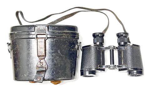 Ww2 German 6x30 Binoculars Dienstglass With Strap And Case Hensoldt