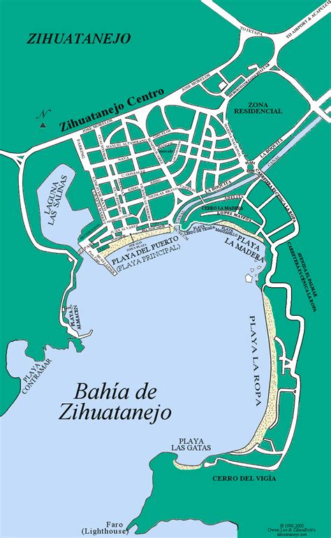 Map Of Zihuatanejo Guerrero Mexico