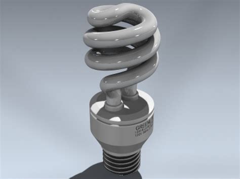 They were invented late in the 20th century and much used after the turn of the century (after 2000). Compact Fluorescent Lamp 3d Model by Mesh Factory