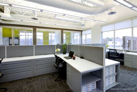 Open Office Area Surrounded By Glass Enclosed Offices Glass Wall