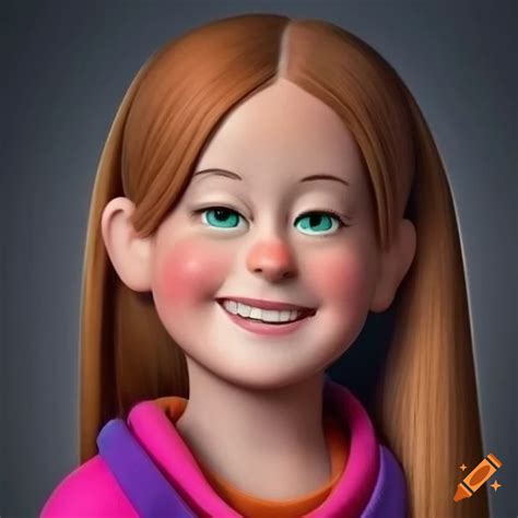 Realistic Portrait Of Mabel Pines On Craiyon