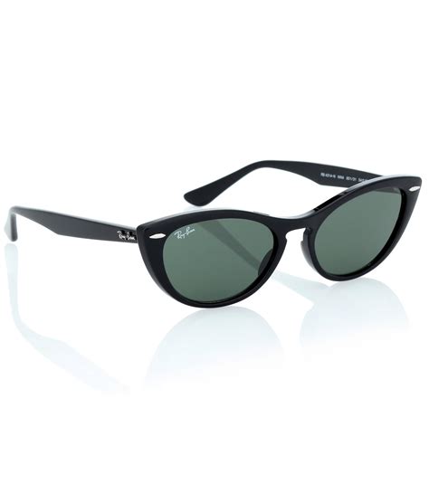 ray ban synthetic nina cat eye acetate sunglasses in black lyst