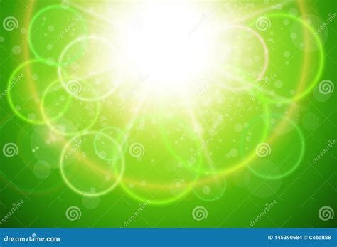 Sunny Green Natural Background Stock Vector Illustration Of Effect