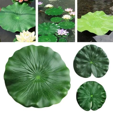 Artificial Plastic Fake Leaf Flowers Water Lily Floating Best Pool