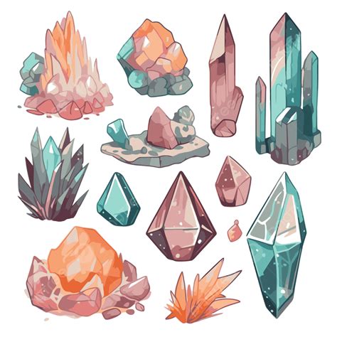 Watercolor Crystals Clipart Png Vector Psd And Clipart With