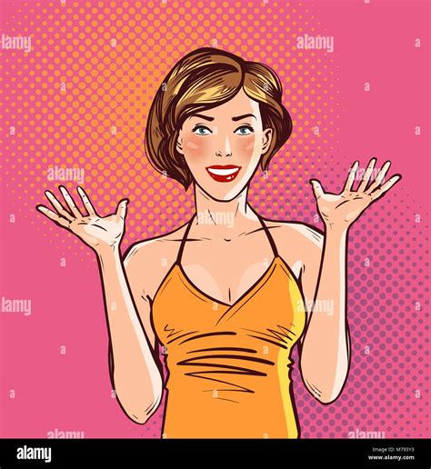 Pretty Beautiful Woman Stock Vector Images Alamy