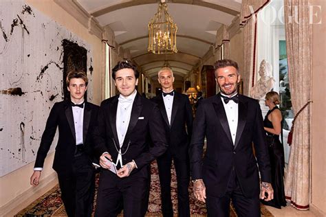 David Beckham And Sons Get Suited In Dior At Brooklyn And Nicolas Wedding Footwear News