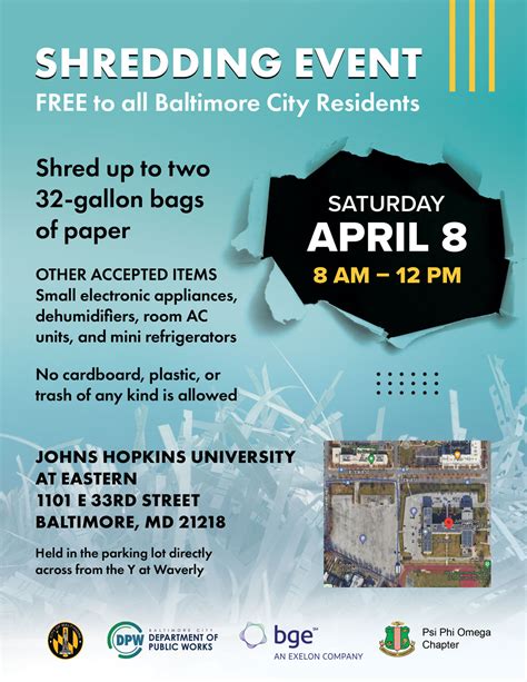 Shred Day April 8 2023 Baltimore City Department Of Public Works