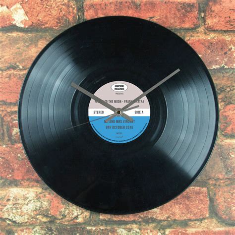 personalised vinyl record wall clock by mixpixie | notonthehighstreet.com