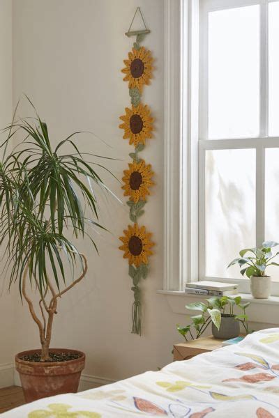 Climbing Sunflower Wall Hanging Urban Outfitters