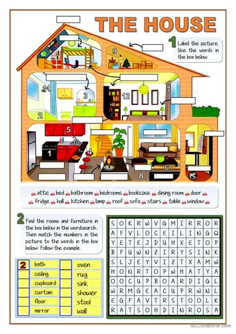 Vocabulary The House English Esl Worksheets Pdf And Doc