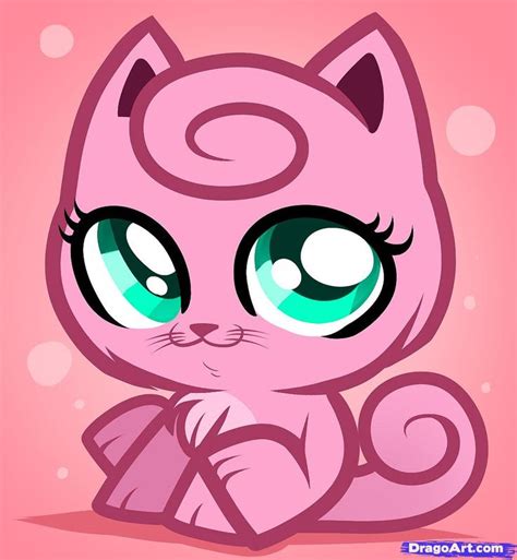 How To Draw A Jigglypuff Kitty Jigglypuff Cat Cute Drawings