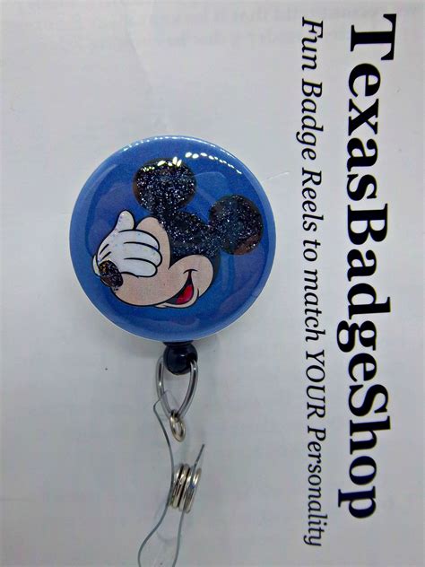 Fun Peek A Boo Mickey Mouse Kissed With Glitter Accents Retractable