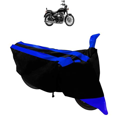 Adroitz Blue And Black Bike Body Cover Polyester Fabric1217 Car And Motorbike