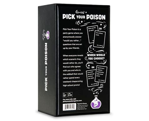 Pick Your Poison Party Card Game Nz