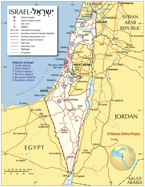 Map Of Israel And Surrounding Countries Political Map