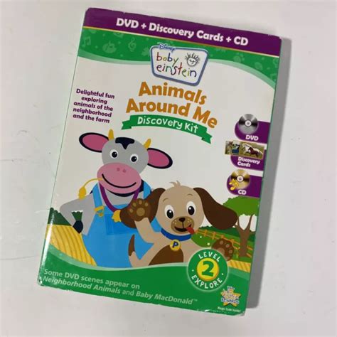 Baby Einstein Animals Around Me Discovery Kit Dvd With Cards And Cd Set