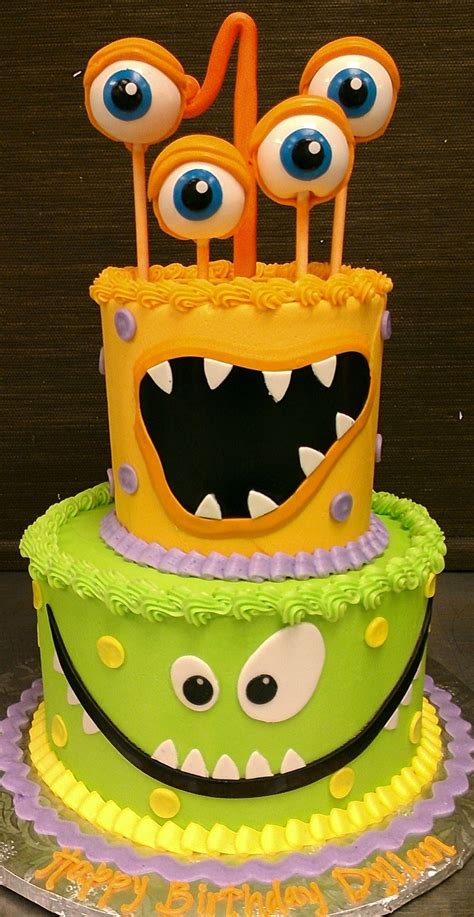 Unfortunately, our kids would not be able to see the dinosaurs in real life, but thanks to many movies and cartoon made. Monster birthday cake | Children Birthday Cakes ...
