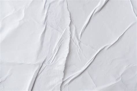 Fundo De Textura De Pôster De Papel Branco Amassado E Amassado Em