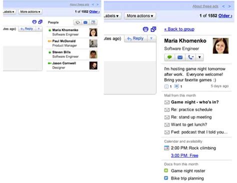 People Widget For Gmail