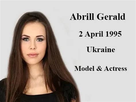 Who Is Abrill Gerald Wiki Bio Age Height Weight Facts