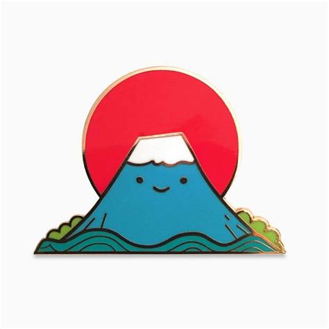 Mount Fuji Lapel Pin Lapel Pins Sticker Patches Enamel Pin Badge