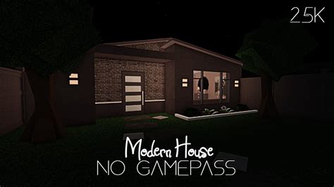 Bloxburg Cheap Modern No Gamepass House 25k House Build Youtube