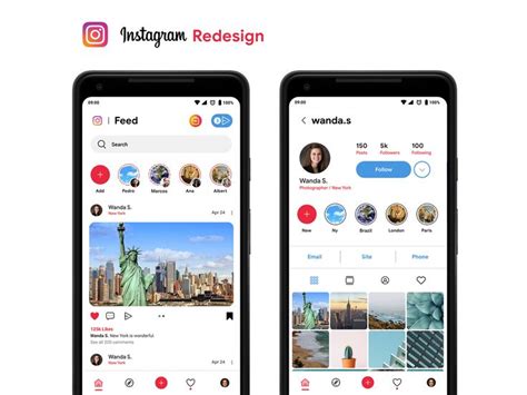 Instagram Redesign Concept Social App Design Mobile App Design