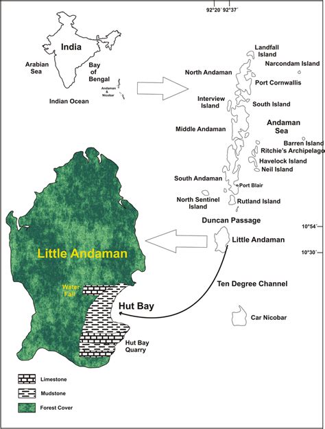 Location Map Of Little Andaman Island Showing The Study Area With