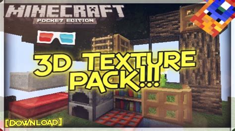 Minecraft Pe 0105 3d Texture Pack Youtube