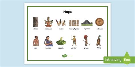 Maya Civilisation Word Mat Hecho Por Educadores Twinkl