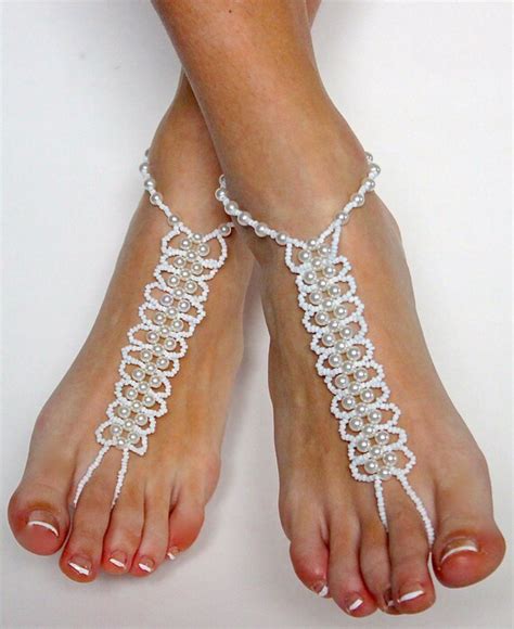 Items Similar To Bridal Barefoot Sandals Foot Jewelry Destination Beach